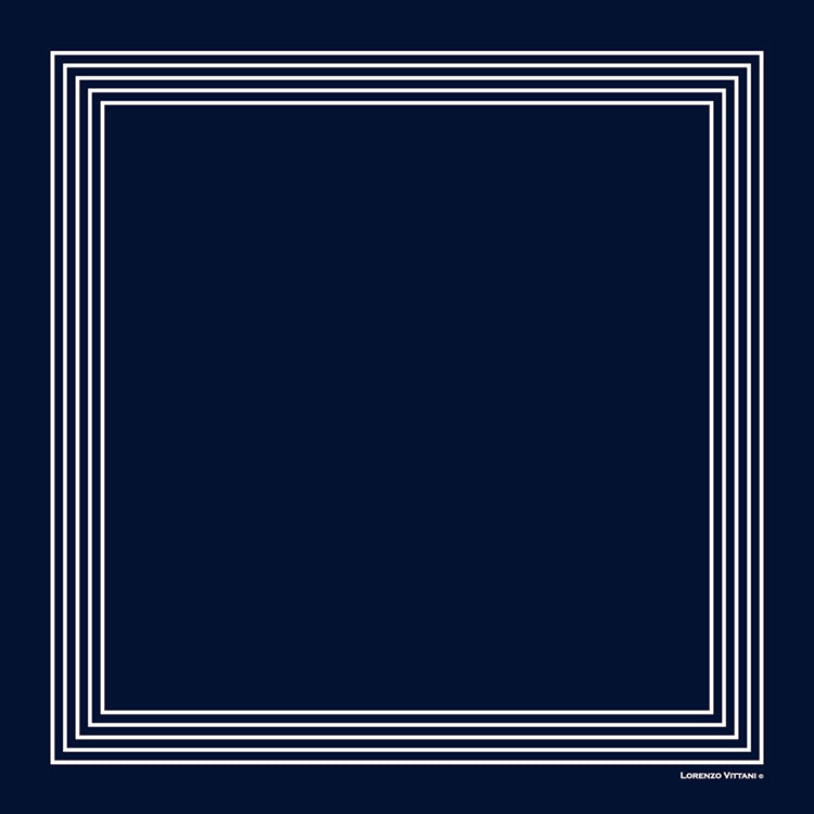 Multi Line Border, Navy/White