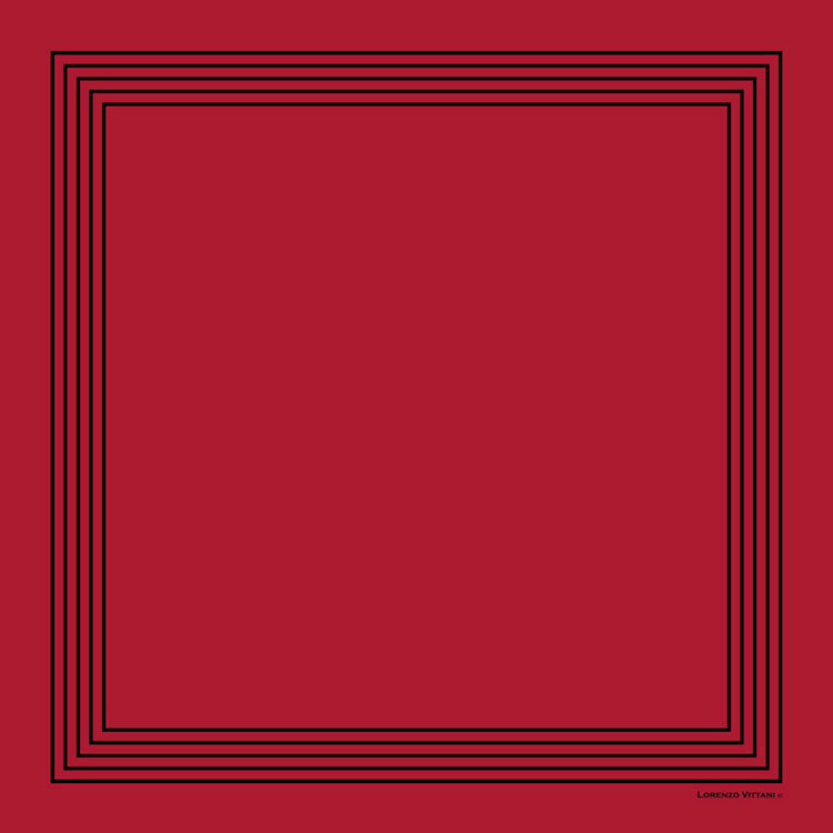 Multi Line Border, Red/Black