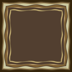 Wavy Border, Brown/Camel