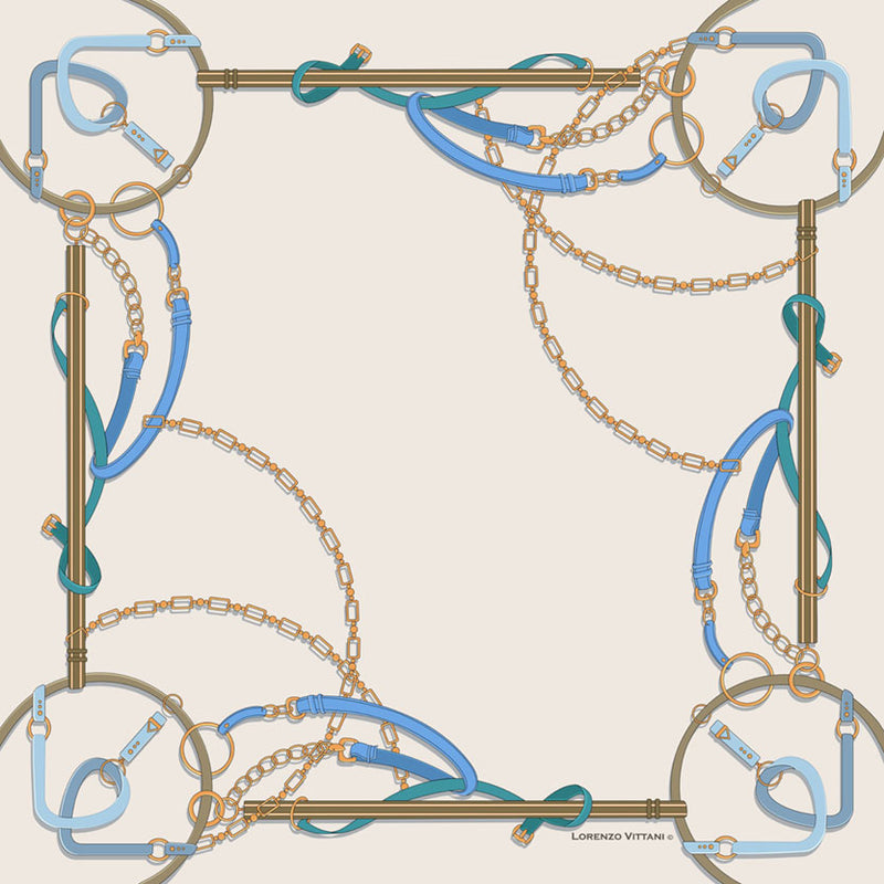 Gianna, Blue/Almond