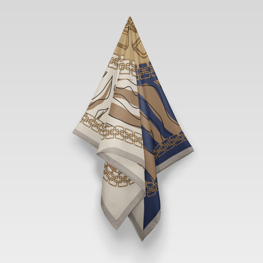 Simone, Navy/Cream/Tan