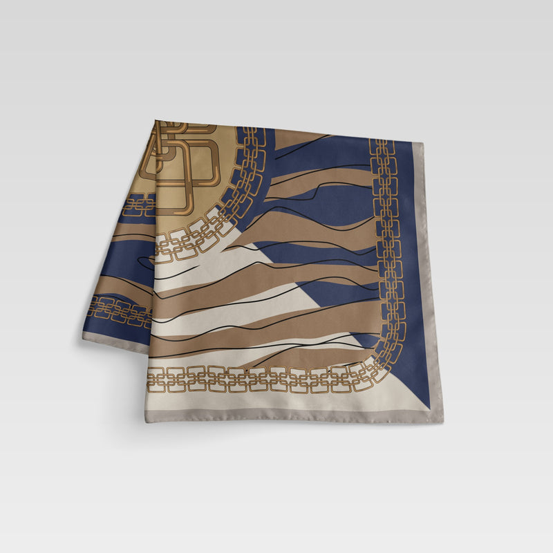 Simone, Navy/Cream/Tan