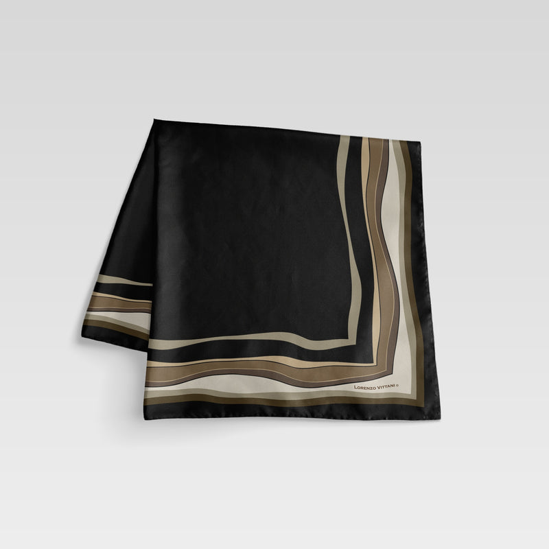 Wavy Border, Black/Birch