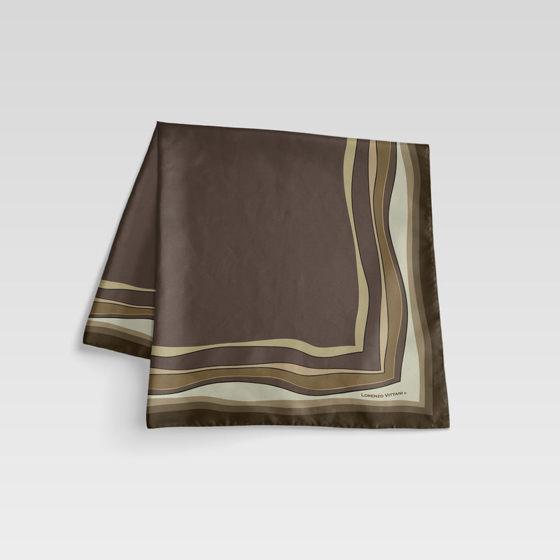 Wavy Border, Brown/Camel