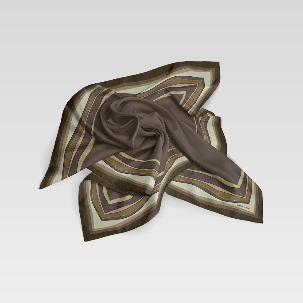 Wavy Border, Brown/Camel