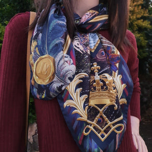 Antoinette, Navy/Burgundy