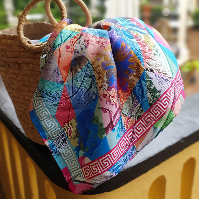 Japanese Traditional Kimono Fabric Tote Bag