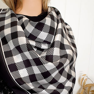 Gingham Large, Black/White