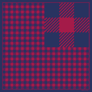 Gingham, Navy/Red